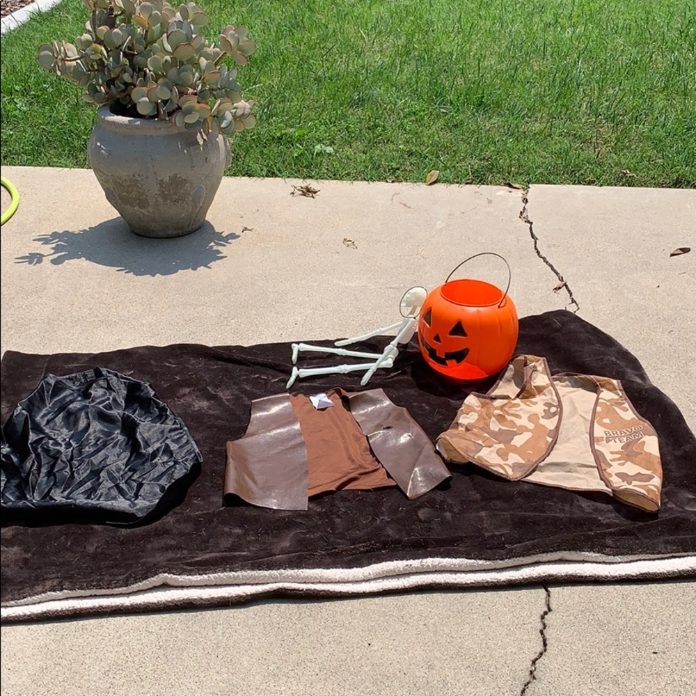 Children’s vests, and black cape